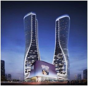 博盈国际钢构承建的杭州来福士广场工程圆满封顶