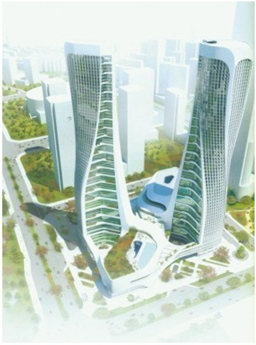 博盈国际钢构承建的杭州来福士广场工程圆满封顶